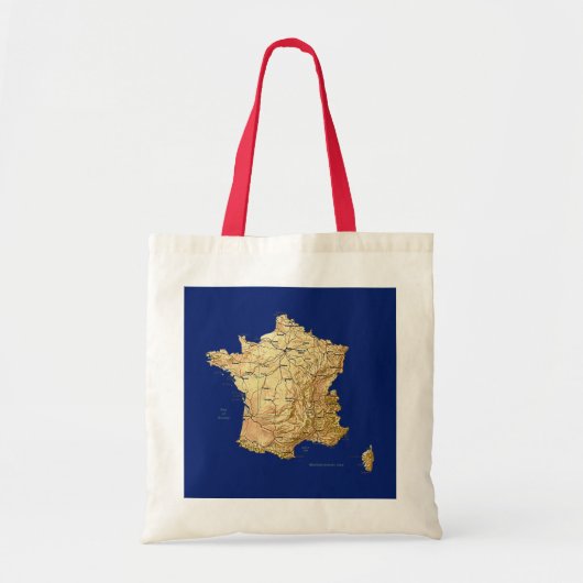Frankreich-Karten-Tasche Tragetasche (Vorne)