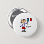 Frankreich-Knopf Button (Vorne & Hinten)