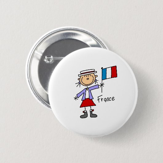Frankreich-Knopf Button (Vorne & Hinten)