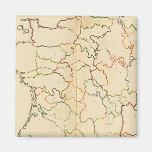 Frankreich Kontur Flüsse Magnet (Vorne)