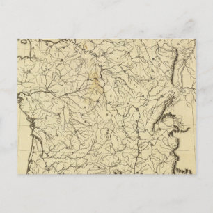 Frankreich Kontur Postkarte