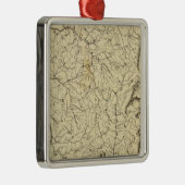 Frankreich Kontur Silbernes Ornament (Rechts)