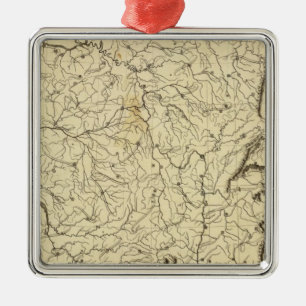 Frankreich Kontur Silbernes Ornament