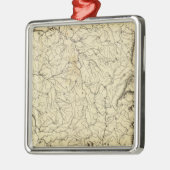 Frankreich Kontur Silbernes Ornament (Links)