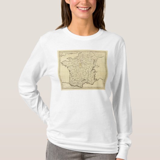 Frankreich-Kontur T-Shirt (Vorderseite)