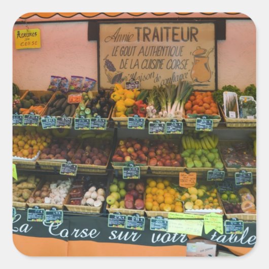 Frankreich, Korsika. Der Geschmack des authentisch Quadratischer Aufkleber (Vorderseite)