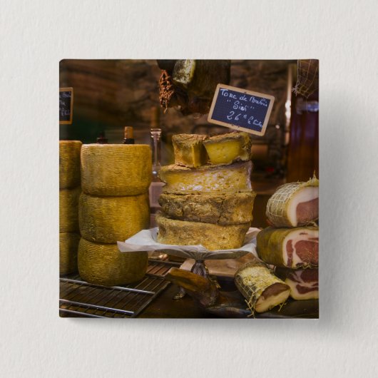 Frankreich, Korsika. Käse und Charcuterie Button (Vorderseite)