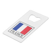 Frankreich Kreditkarten Flaschenöffner (Vorderseite Schrägansicht)