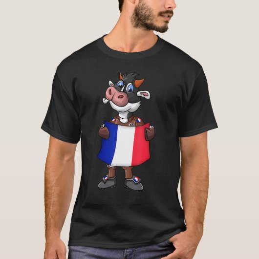Frankreich-Kuh-Fan T-Shirt (Vorderseite)