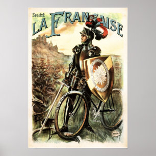 Frankreich La Francaise Cycles Vintages Fahrradpos Poster