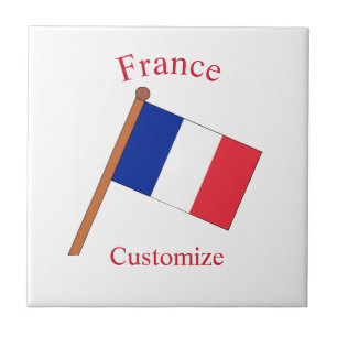 Frankreich Landesflagge Thunder_Cove Fliese