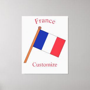 Frankreich Landesflagge Thunder_Cove Leinwanddruck