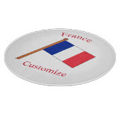 Frankreich Landesflagge Thunder_Cove Schneidebrett (Ecke)