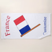 Frankreich Landesflagge Thunder_Cove Strandtuch (Vorderseite)