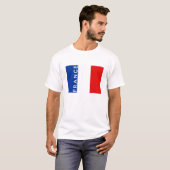 Frankreich-Landesflaggesymbol-Namentext T-Shirt (Vorne ganz)