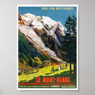 Frankreich Le Mont Blanc Reisenplakat wiederherges Poster
