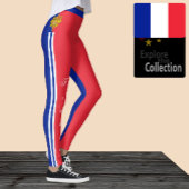 Frankreich Leggings, französische Flagge / Sport Leggings