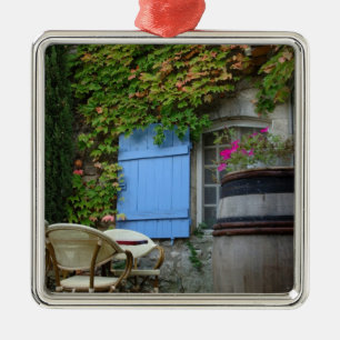 Frankreich, Les Baux de Provence, Café-Patio Ornament Aus Metall