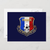 Frankreich les Bleus Logo Shield Emblem Postkarte (Vorne/Hinten)