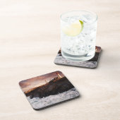 Frankreich, Leuchtturm im Morgengrauen Getränkeuntersetzer (Rechte Seite)