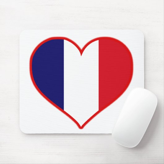 Frankreich Liebe Mousepad (Mit Mouse)