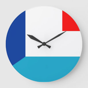 Frankreich Luxemburg kennzeichnet halbes Symbol Große Wanduhr