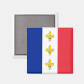 Frankreich Magnet - Tricolor & Fleurs-de-Lys (Vorderseite/Rückseite)