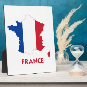 FRANKREICH MAP FOTOPLATTE