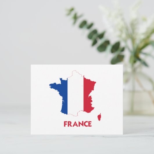 FRANKREICH MAP POSTKARTE (Stehend Vorderseite)
