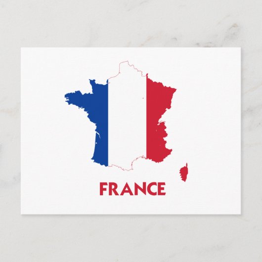 FRANKREICH MAP POSTKARTE (Vorderseite)