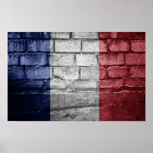 Frankreich-Mauer Poster