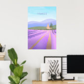 Frankreich Minimal Reiseplakat Poster (Heimbüro)