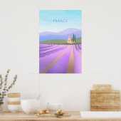 Frankreich Minimal Reiseplakat Poster (Küche)