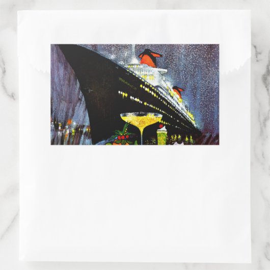 Frankreich mit Champagner Rechteckiger Aufkleber (Tasche)