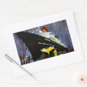 Frankreich mit Champagner Rechteckiger Aufkleber (Umschlag)