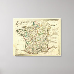 Frankreich mit den Grenzen umrissen Leinwanddruck
