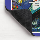 Frankreich mit Eiffelturm und Freiheitsstatue Mousepad (Ecke)