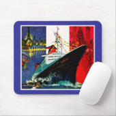 Frankreich mit Eiffelturm und Freiheitsstatue Mousepad (Mit Mouse)