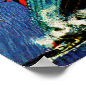 Frankreich mit Eiffelturm und Freiheitsstatue Poster (Ecke)