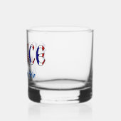 Frankreich mit französischen Flaggenfarben Persona Whiskyglas (Links)