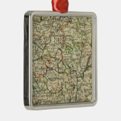 Frankreich mit Grenzen Silbernes Ornament (Rechts)