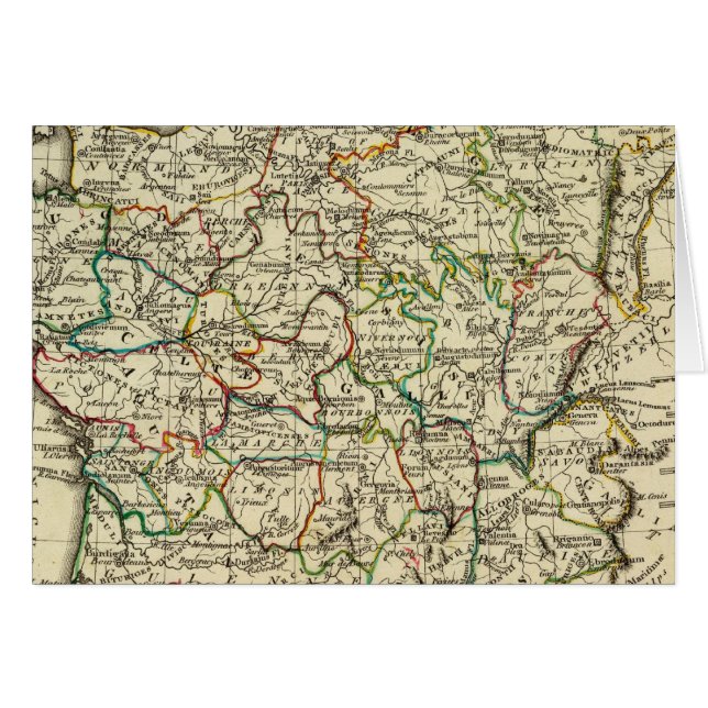 Frankreich mit umrissenen Grenzen (Vorderseite (Horizontal))