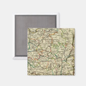 Frankreich mit umrissenen Grenzen Magnet (Vorderseite/Rückseite)