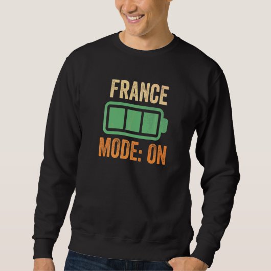 Frankreich-Modus auf Batterie Sweatshirt (Vorderseite)