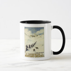 Frankreich - Mönche beim Skifahren Tasse