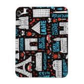 Frankreich | Muster der Symbole Magnet (Vertikal)