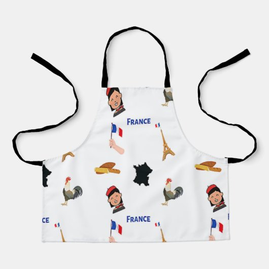 Frankreich-Muster in Weiß Schürze (Vorderseite)