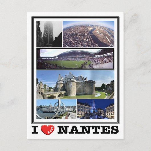 Frankreich - Nantes - I Liebe - Postkarte (Vorderseite)