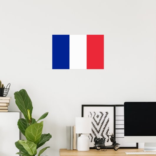 Frankreich - Nationale Flagge Poster (Heimbüro)
