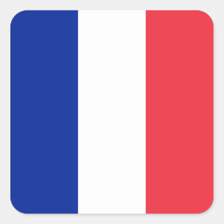 Frankreich - Nationale Flagge Quadratischer Aufkleber